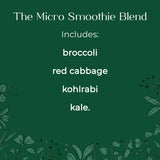 Organic Smoothie Microgreen Blend seeds with soil kit - Broccoli, Red Cabbage, Kohlrabi, Kale