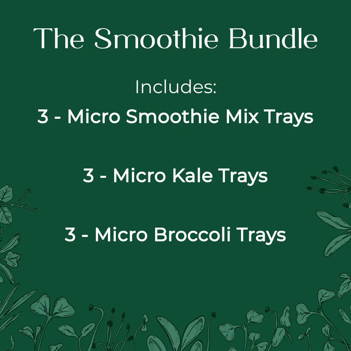 smoothie blend micro greens kale broccoli