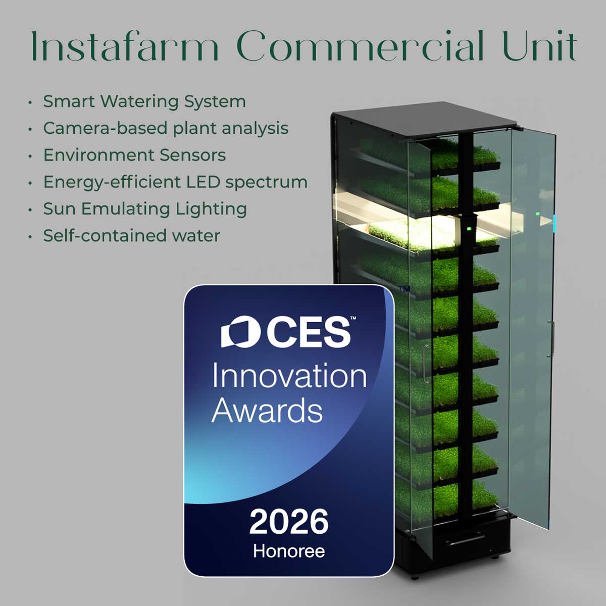 2026 CES Innovation Award for Instafarm Commercial Unit