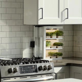 Automated and compact microgreen growing kitchen kit - LED light and watering